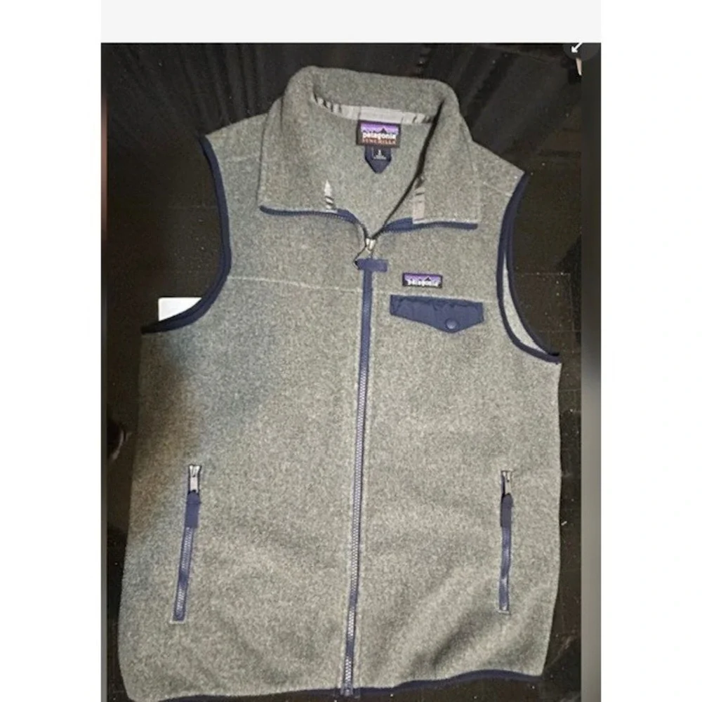 Patagonia Snap T Vest Women Synchilla Grey Fleece Full Zip Forge Athletic Boho S - Picture 3 of 12
